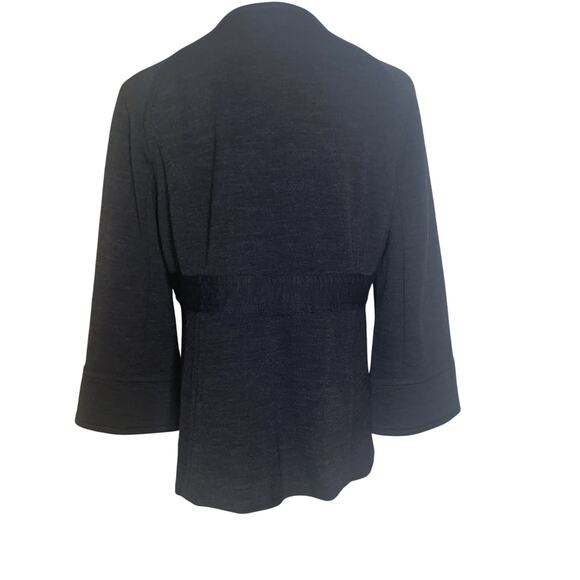 J.CREW Blazer Jacket Womens Medium Gray Crew Neck Boxy Wool Blend - Picture 3 of 6